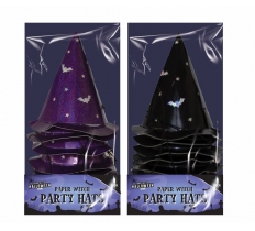 Paper Witch Party Hats 8pk
