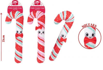 Christmas Squeaky Christmas Candy Cane Dog Toy