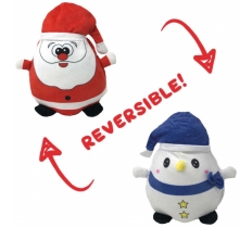 Reversible Santa/Snowman Christmas Plush 15cm