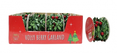 Holly Berries Garland 2.7M