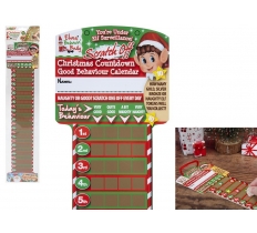 Elf Scratch Off Countdown Advent Calendar 11cm X 52cm