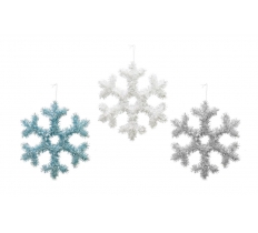 Tinsel Deco Snowflake 30cm
