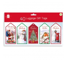 40 PACK LUGGAGE TAGS TRADITIONAL