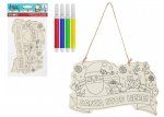 Snow White Colour Your Own Christmas Plaque With 4 Pens
