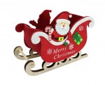 Christmas Santa Sleigh Felt Bucket Small