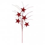 75cm Red Glitter Star Spray