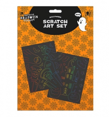 HALLOWEEN SCRATCH ART SET