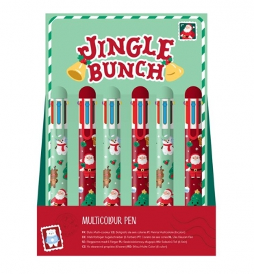 Jingle Bunch Christmas Multi Colour Pen (6 Colours)
