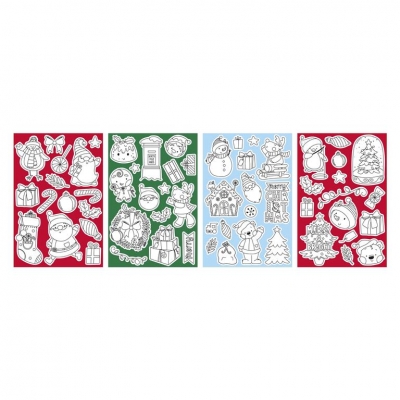 Christmas Colour In Stickers