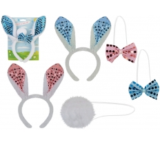 Sequin Bunny Ears & Tail Set