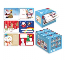 Christmas Jumbo S/A Novelty Label Pack Of 60