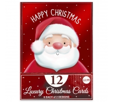 Christmas Cute Santa Card 12pk