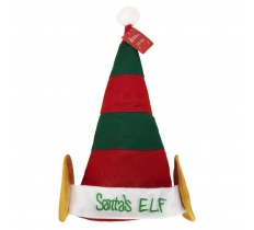 CHRISTMAS ELF STRIPED HAT WITH EARS