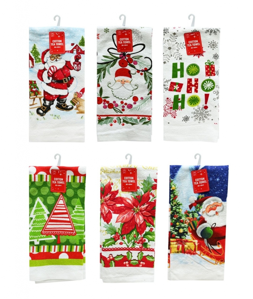 Cotton Tea Towel ( Assorted Designs ) - Click Image to Close