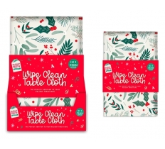 Christmas Printed Wipe Clean Tablecloth 132 x 178cm