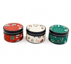 Christmas Scene Tin Candles