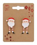 Metal Santa Dangly Earrings
