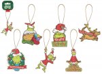 Grinch Mdf Tree Hangers 8cm