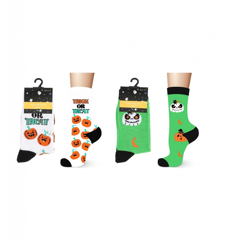 Kids Cotton Halloween Design Socks - Click Image to Close