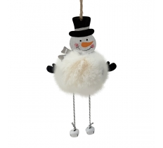 Pom Pom Snowman Bauble
