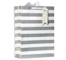 Silver Stripe Extra Large Bag