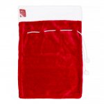 Deluxe Plush Red Approx 50X70cm Sack With Pom Pom