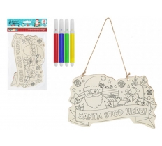 Snow White Colour Your Own Christmas Plaque With 4 Pens