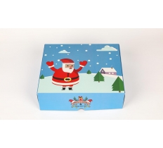 Santa Blue Gift Box Small 24X20X7cm