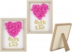 Best Mum/nan Ever Framed Foam Rose Heart 20cm X 15cm