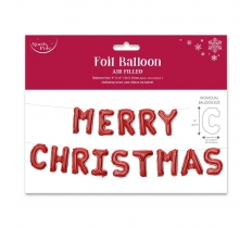 Christmas Foil Letter Balloon Red
