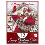Christmas Traditional Santa Card 12pk