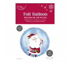 18" Santa Cute Foil Balloon