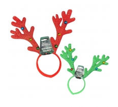 Christmas Reindeer Antler With Bells ( Assorted Colours )