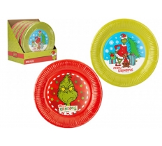 Grinch Paper Plate 6 Pack 9"