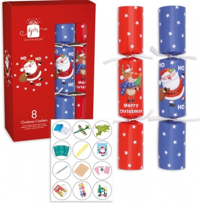Christmas Cracker 8 x Novelty Character