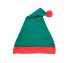 ADULT ELF HAT WITH RED BOBBLE 30 X 43CM