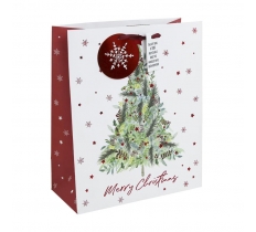 Christmas Christmas Tree White Kraft Large Bag ( 265Mm X 330Mm X