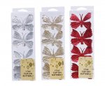 Clip-On Butterfly 4 Pack Glitter