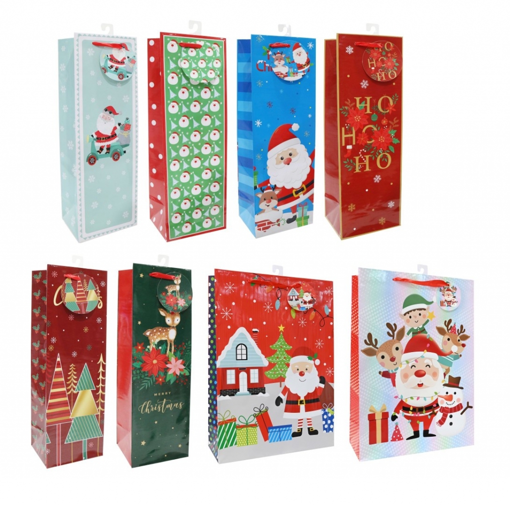 Giftbag Basic Printed Bottle Mega Mix - Click Image to Close