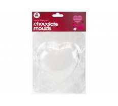 HEART SHAPED CHOCOLATE MOULDS PACK OF 4