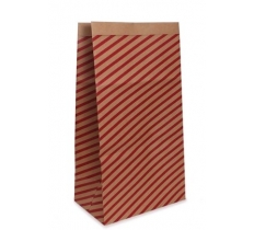 Christmas Kraft Stripe Super Jumbo Sack 365 X 700 X 245Mm