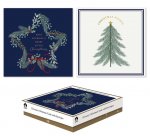 Christmas Cards 12 Square Boxed Wreath / Tree