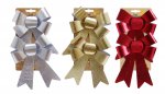 Metallic Bow Medium 2 Pack ( Assorted Colours )