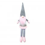 Grey / Pink 17" Gonk With Long Legs Christmas Candy Jar