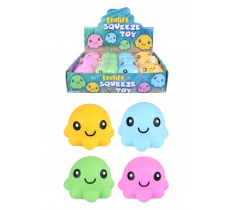 Sealife Octopus Squeeze Toy 4 Assorted Colours