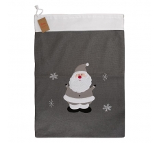 DELUXE GREY KNITTED SANTA SACK 50X70CM