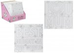 Colour Your Own Mum Canvas 25cm X 25cm 2 Assorted