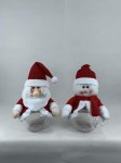 Santa / Snowman Christmas 10" Candy Jar