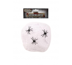 White Spiders Web with 3 Spiders (20g)