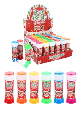 Elfin Around Christmas Bubble Tubs with Wand (50ml) X 36PC